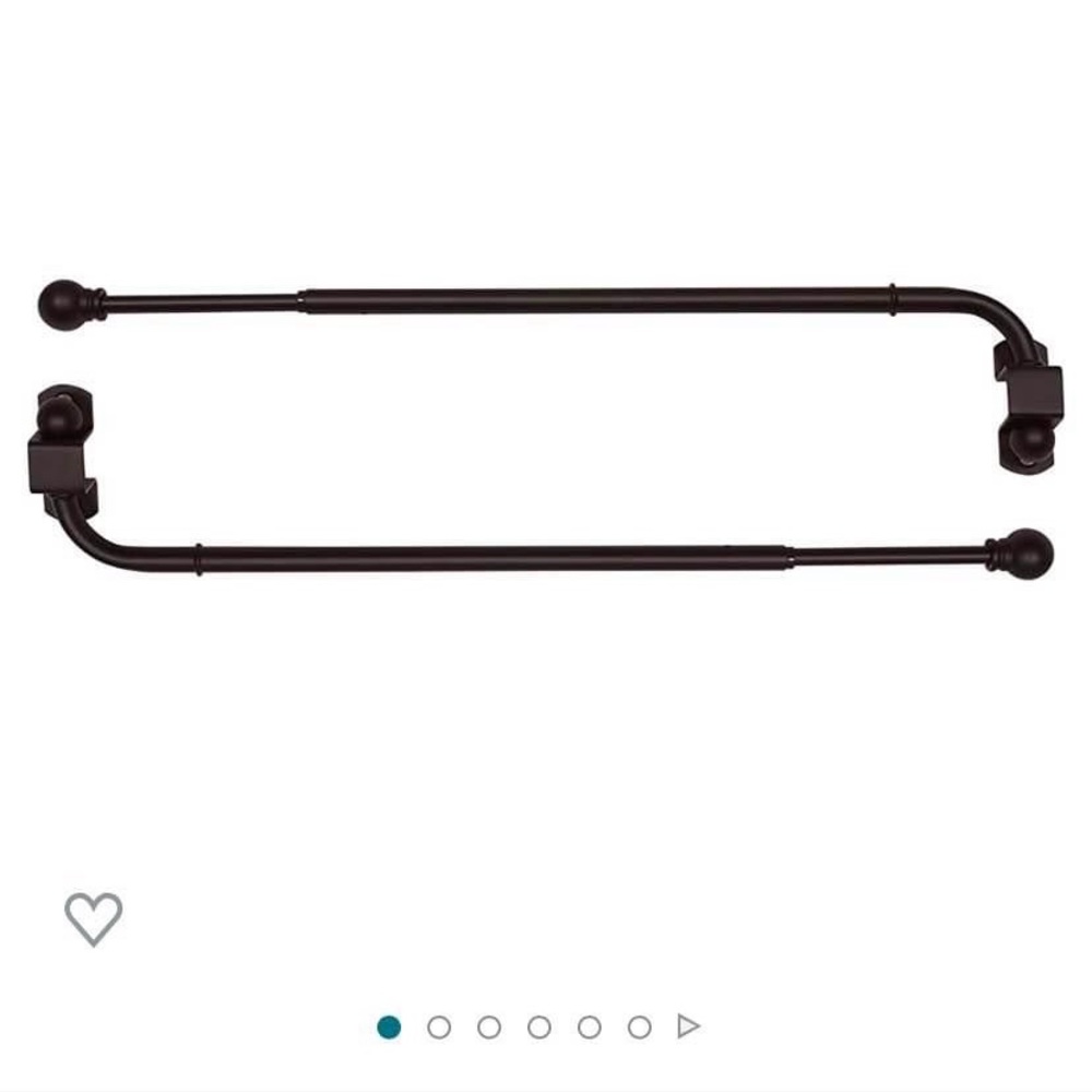 Swing arm curtain rod- adjustable